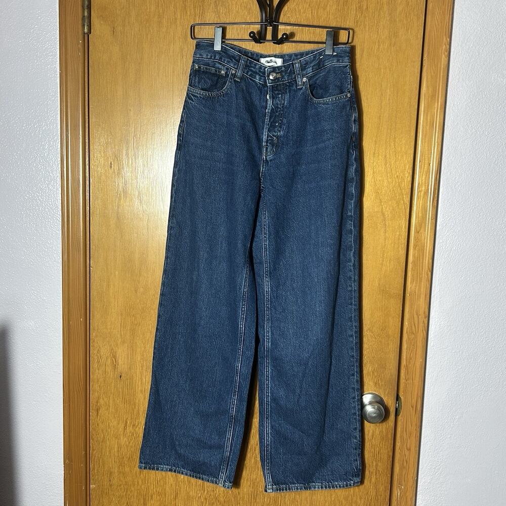 Madewell The Curvy Low-Slung Baggy Jean Button Fly Blue Size 26